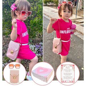 Little Girls Purse with Sunglasses & Gift Box | Toddler Purse Kids Purse